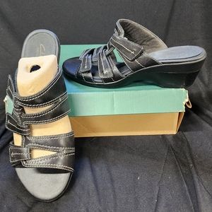 Clarks Bermuda Tai Black Slip On Dressy Sandals Size 8 - Unworn